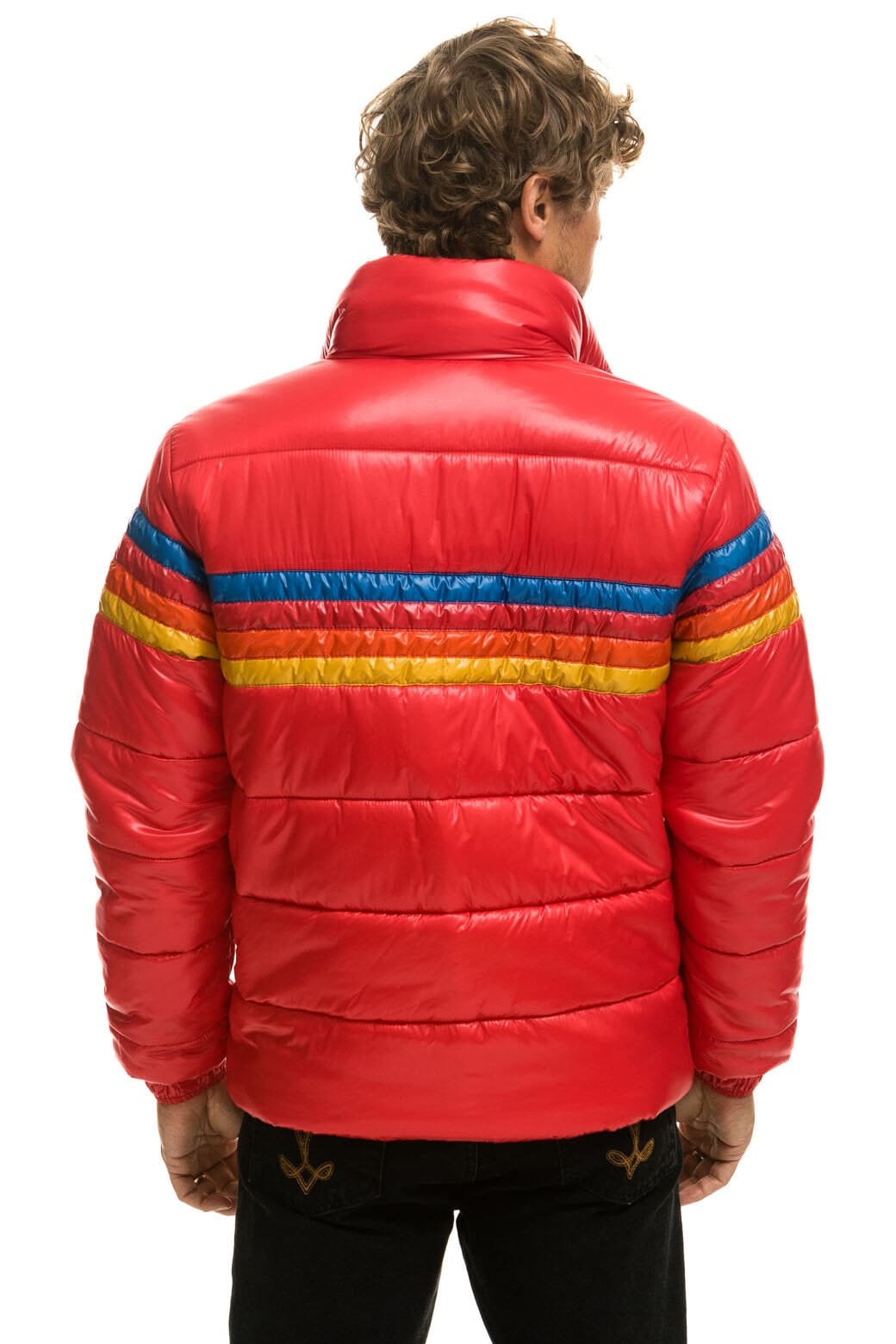 4 STRIPE LUXE TRAVELER JACKET - GLOSSY CHERRY - Image 3