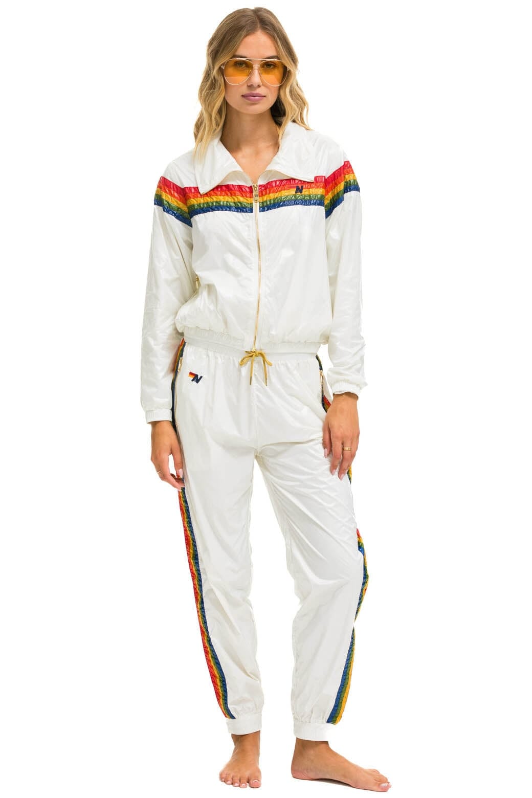 5 STRIPE WINDBREAKER - VINTAGE WHITE - Image 5