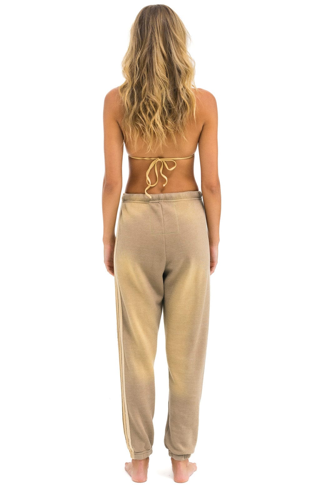 5 STRIPE SWEATPANTS - FADED TAN - Image 4