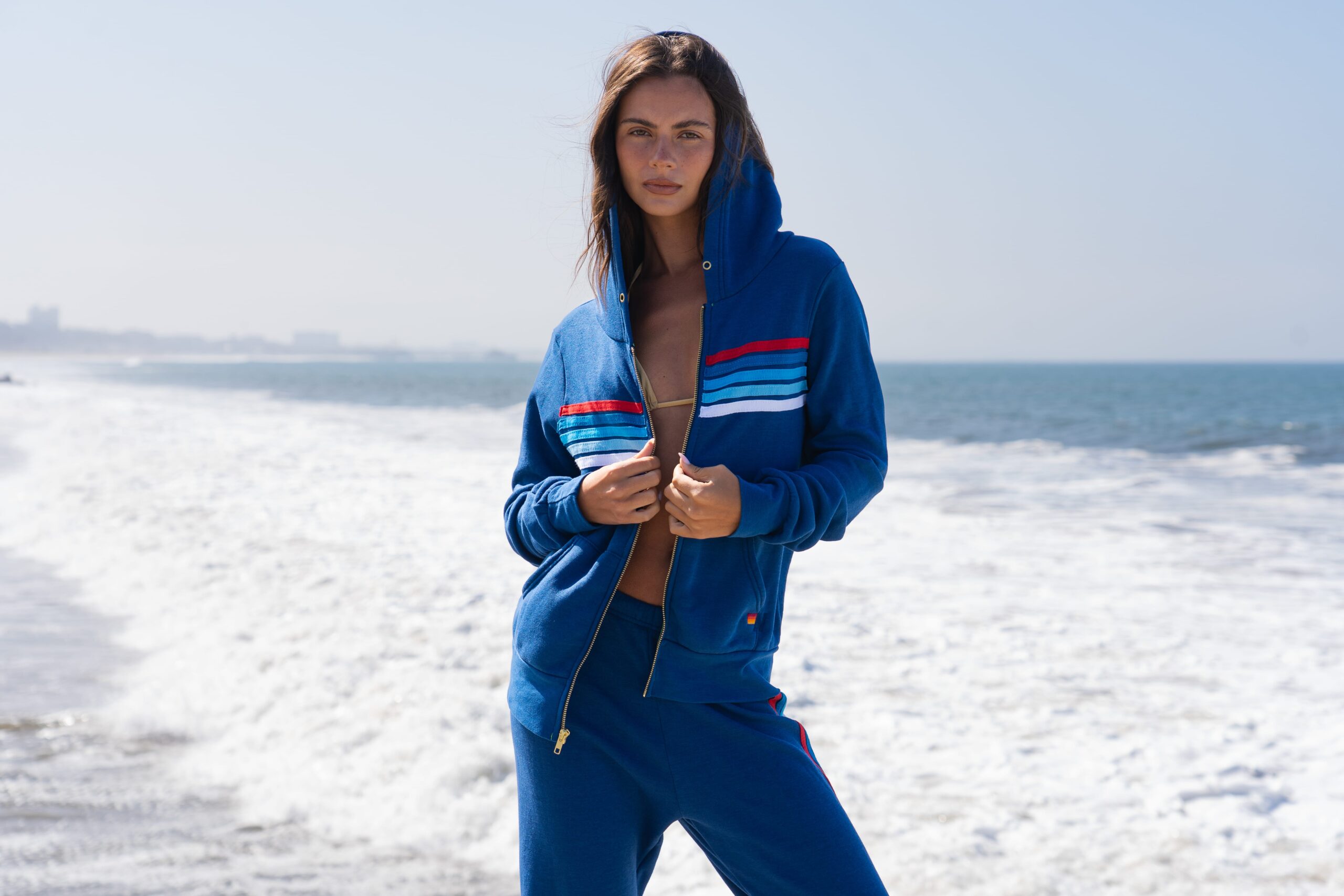 WOMEN'S 5 STRIPE AMERICA SWEATPANTS - ROYAL // USA - Image 4