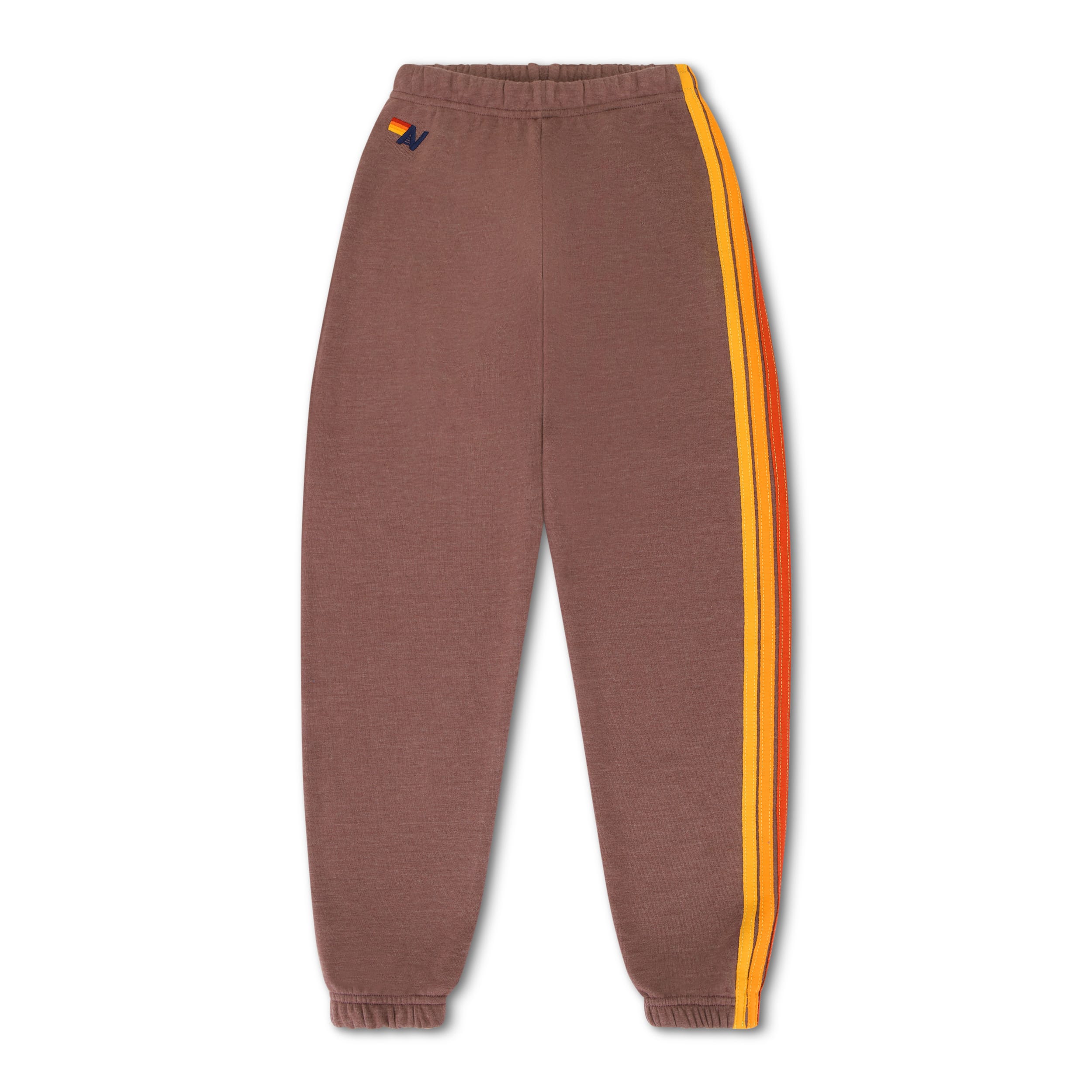 5 STRIPE SWEATPANTS - MOCHA - Image 4