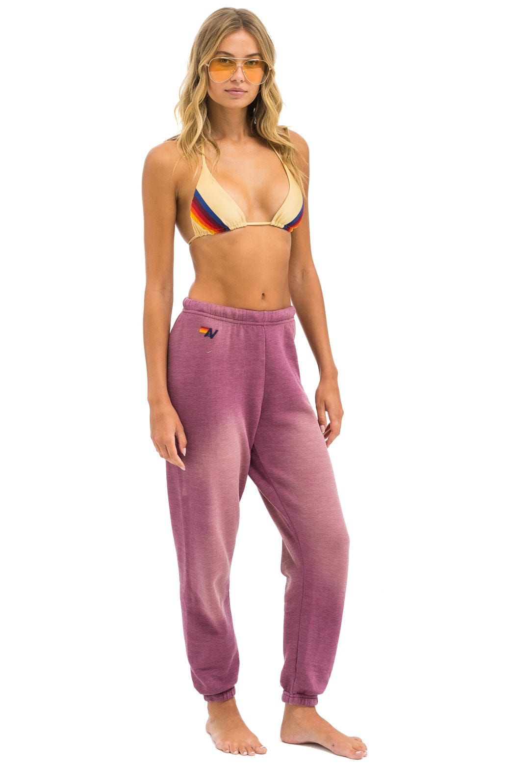 BOLT STITCH SWEATPANTS - FADED BERRY - Image 3
