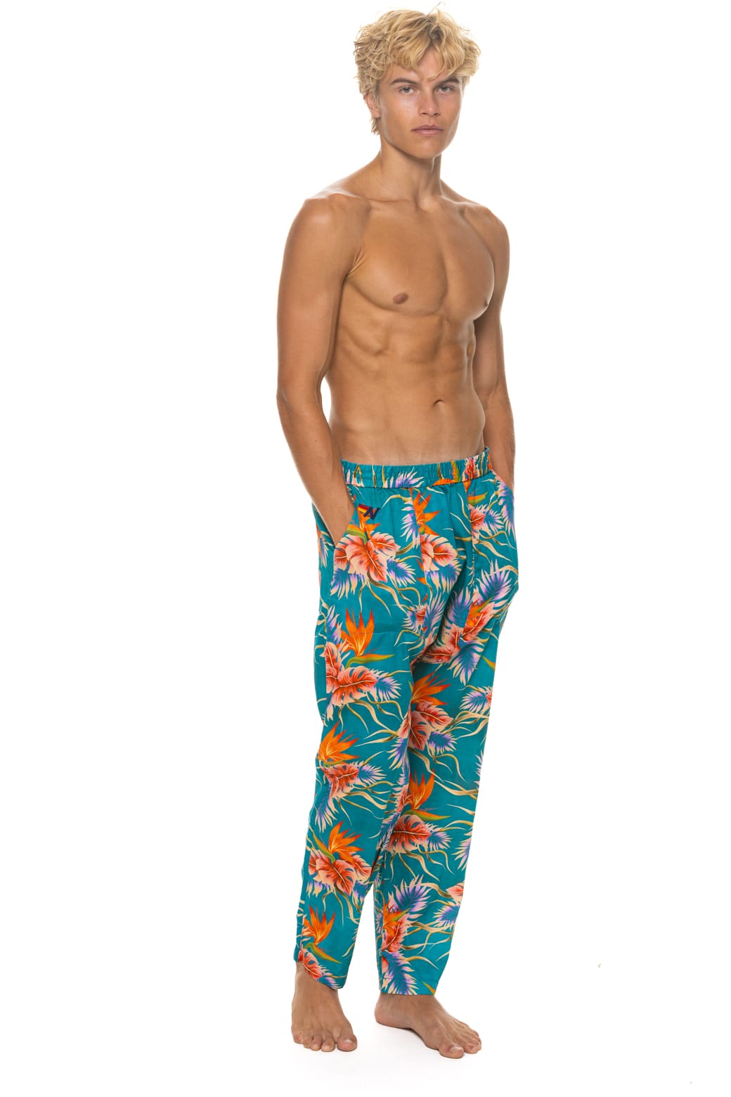 UNISEX COTTON LUXE POPLIN RELAXED PANT - BLUE // HAWAII - Image 7