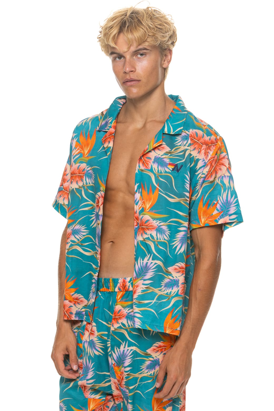 UNISEX COTTON LUXE POPLIN RESORT SHIRT - BLUE // HAWAII - Image 6