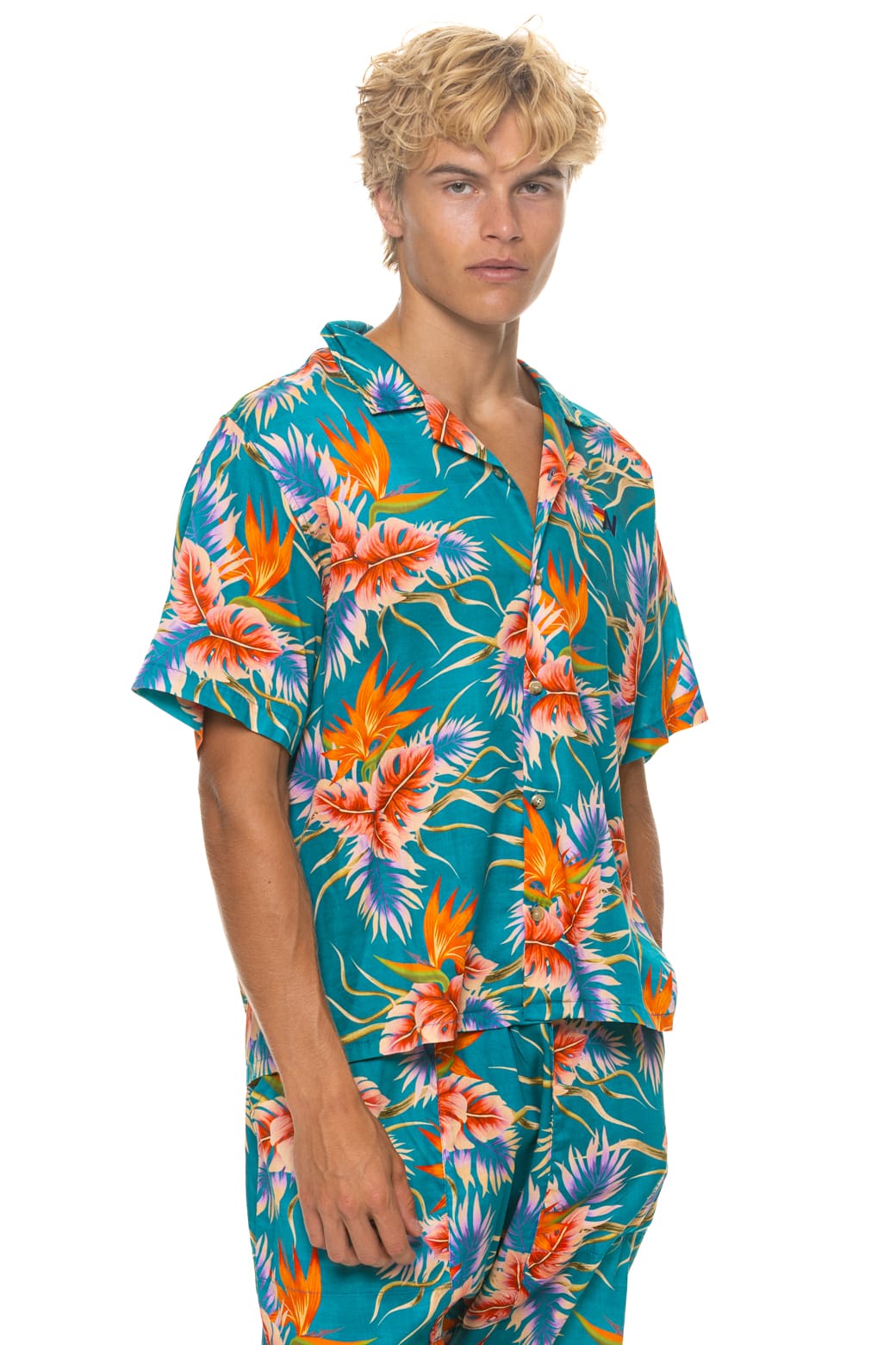 UNISEX COTTON LUXE POPLIN RESORT SHIRT - BLUE // HAWAII - Image 8