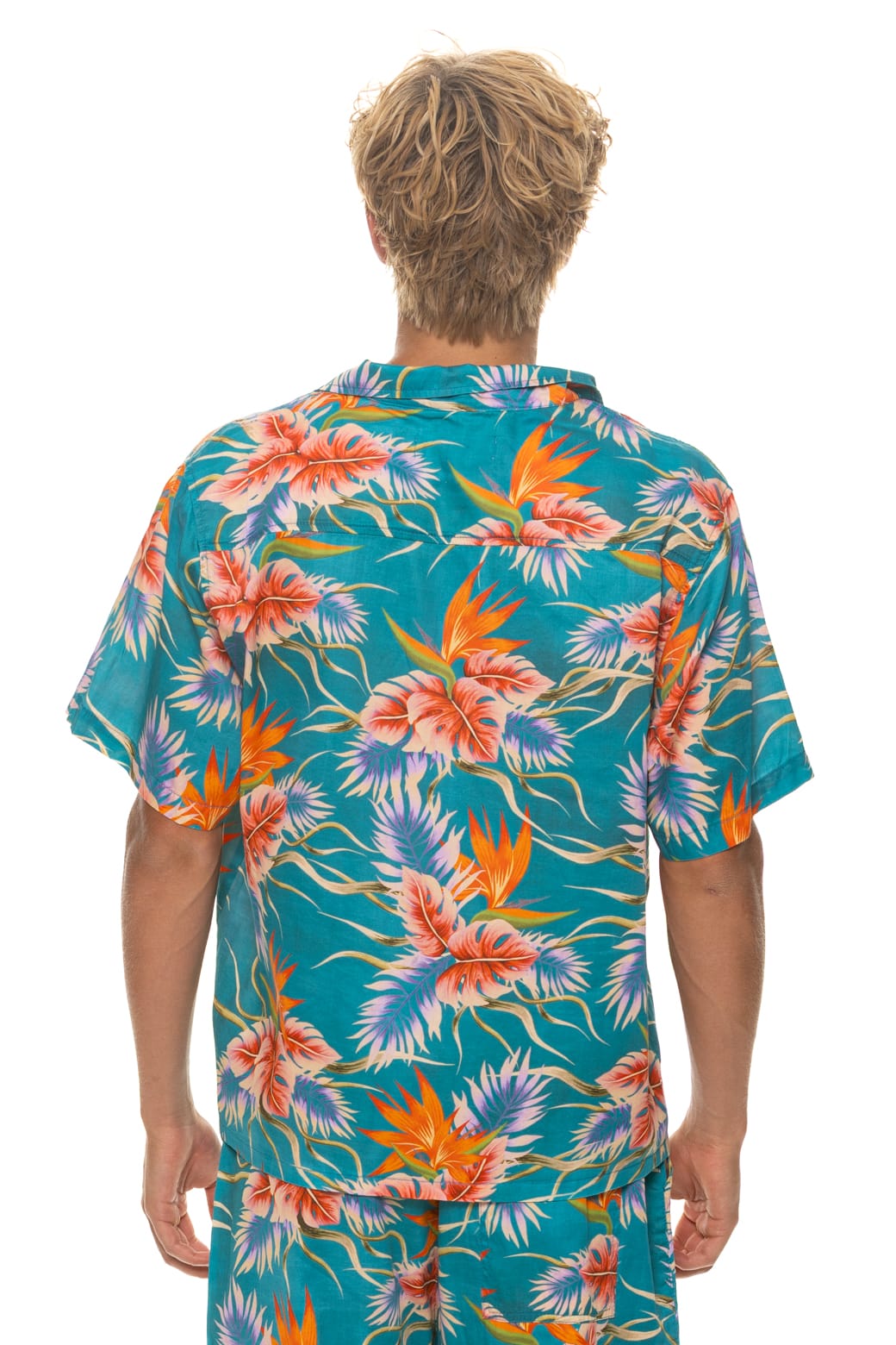 UNISEX COTTON LUXE POPLIN RESORT SHIRT - BLUE // HAWAII - Image 9