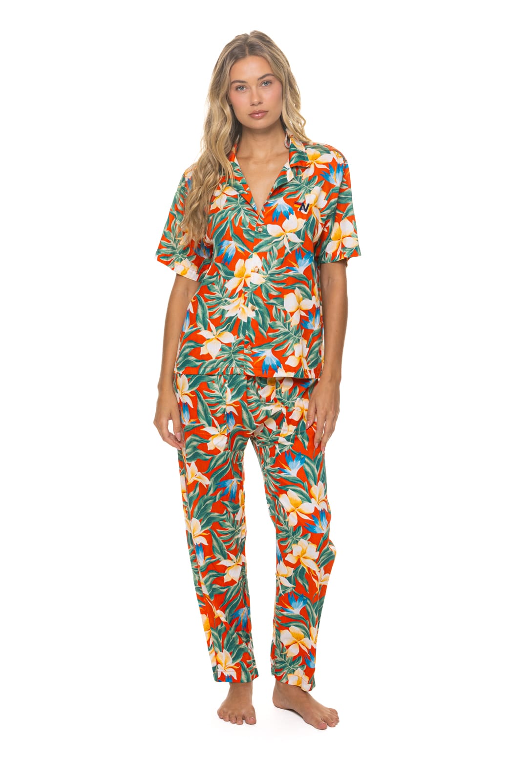 UNISEX COTTON LUXE POPLIN RELAXED PANT - RED // KAUAI - Image 8