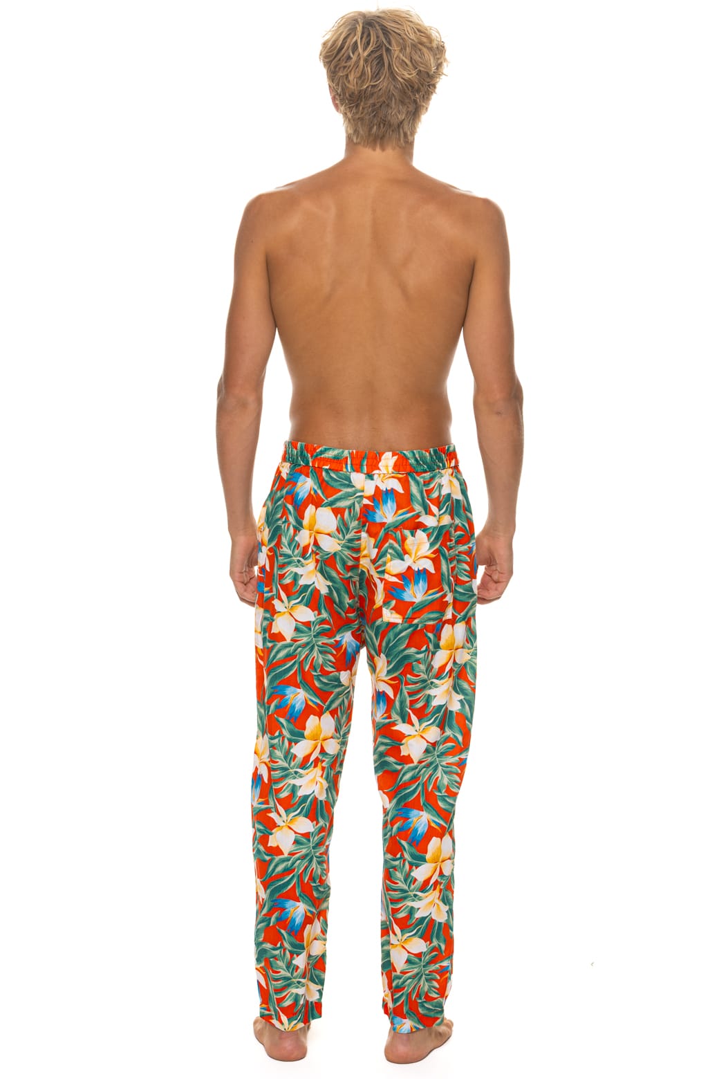UNISEX COTTON LUXE POPLIN RELAXED PANT - RED // KAUAI - Image 15