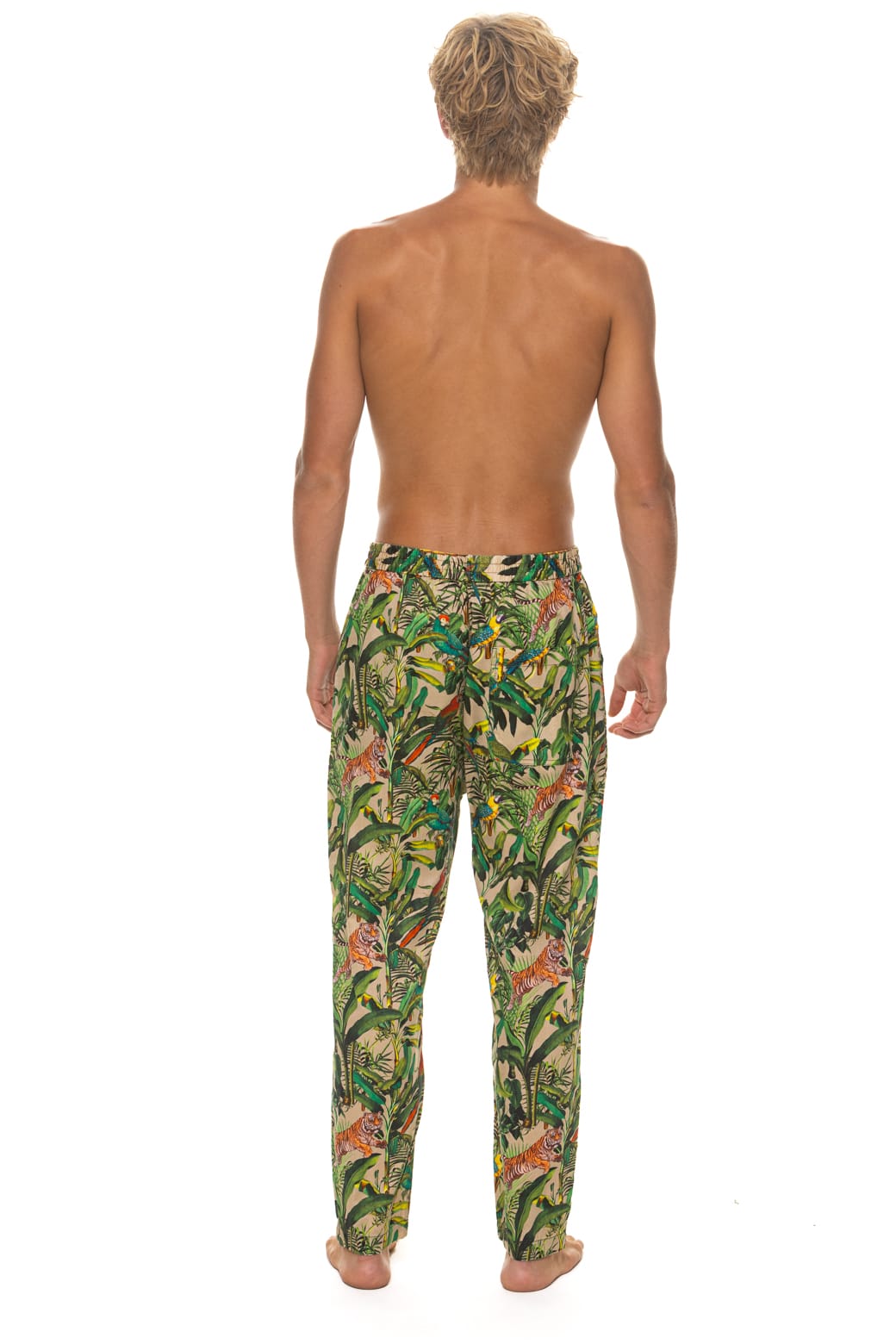 UNISEX COTTON LUXE POPLIN RELAXED PANT - VINTAGE WHITE // JUNGLE - Image 9