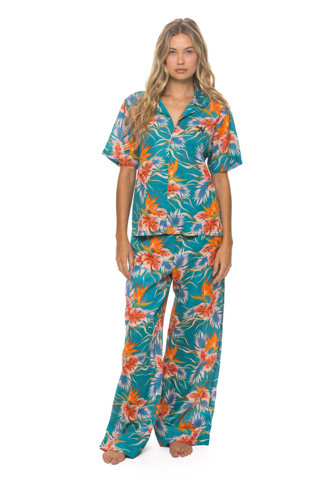 UNISEX COTTON LUXE POPLIN RESORT SHIRT - BLUE // HAWAII - Image 14