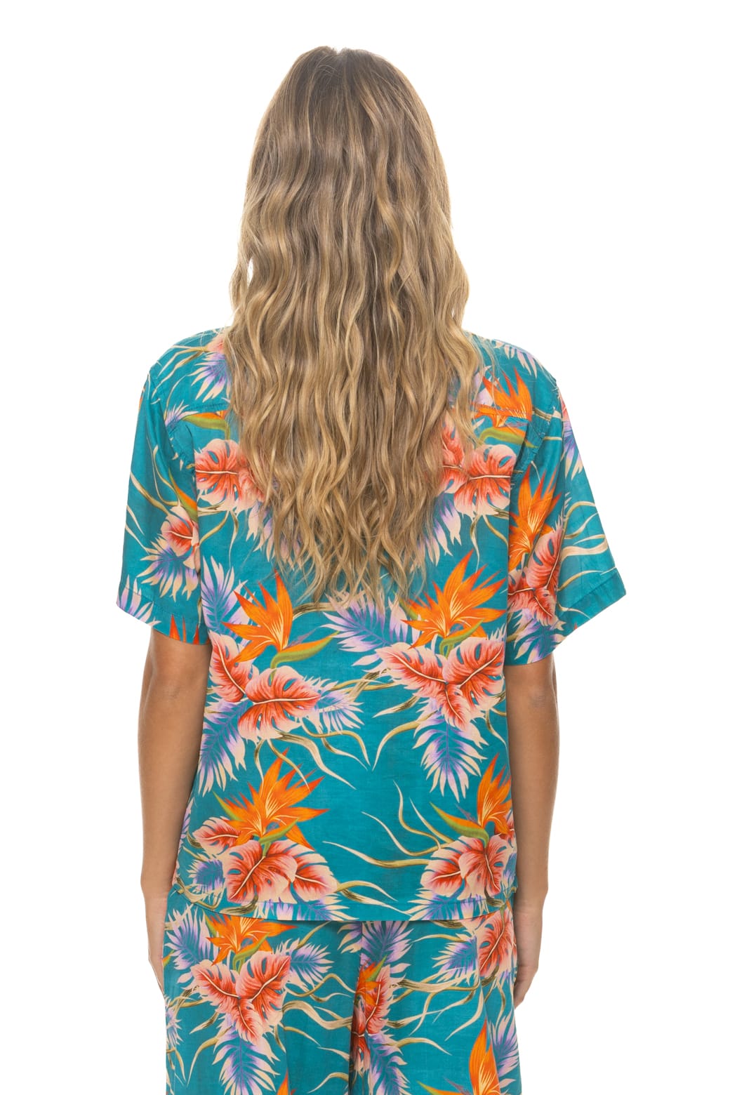 UNISEX COTTON LUXE POPLIN RESORT SHIRT - BLUE // HAWAII - Image 11