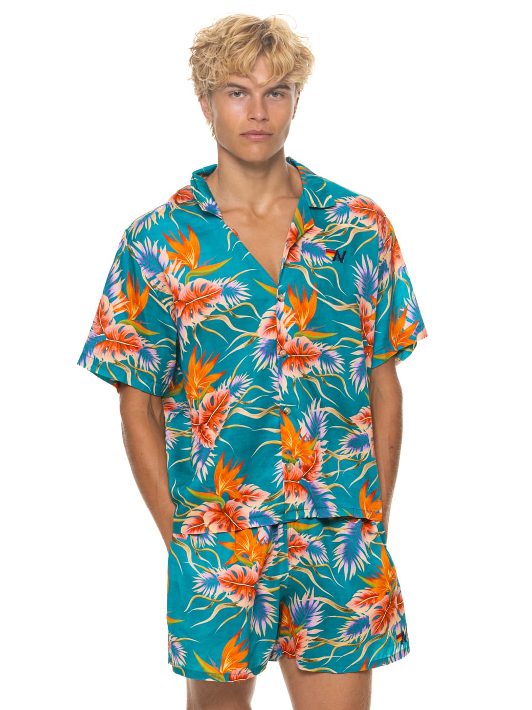 MEN'S COTTON LUXE POPLIN RELAXED SHORT - BLUE // HAWAII - Image 4