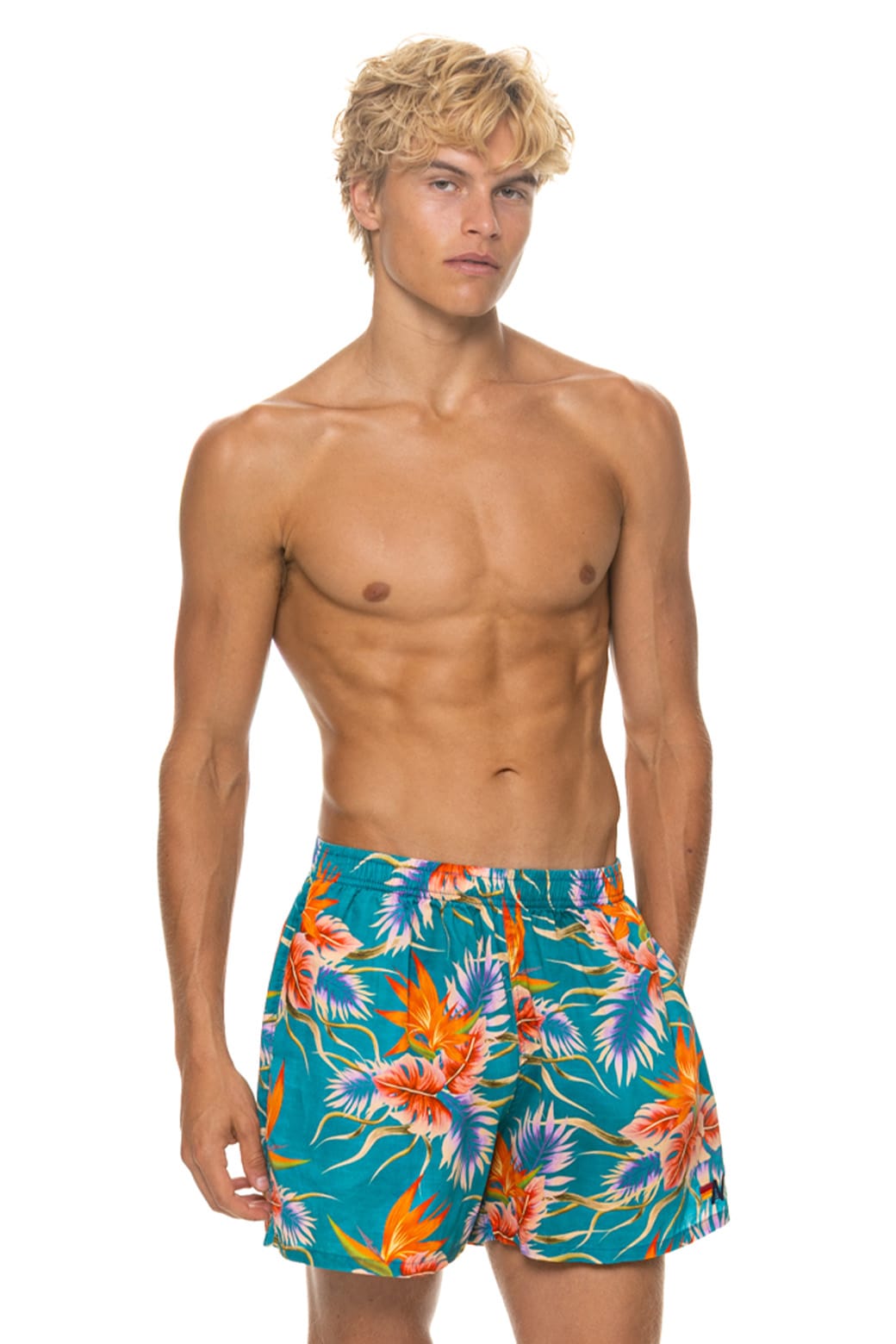 MEN'S COTTON LUXE POPLIN RELAXED SHORT - BLUE // HAWAII - Image 5