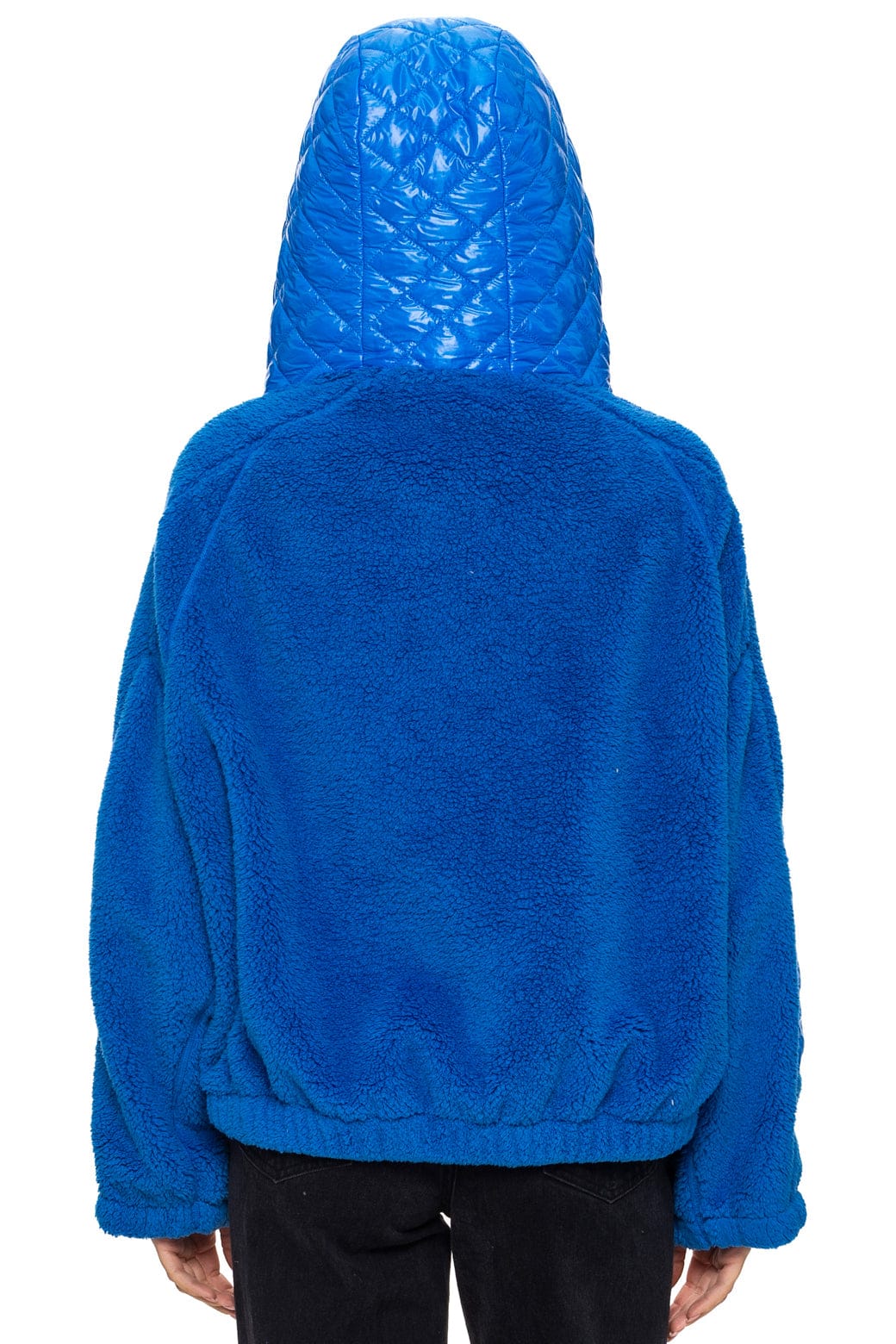 TEDDY UNISEX OVERSIZED HOODED FULL ZIP JACKET - BLUE CINA - Image 9