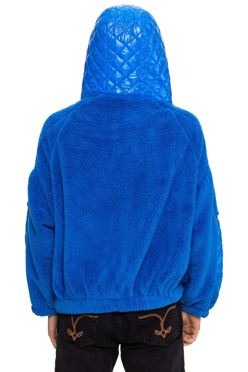 TEDDY UNISEX OVERSIZED HOODED FULL ZIP JACKET - BLUE CINA - Image 10