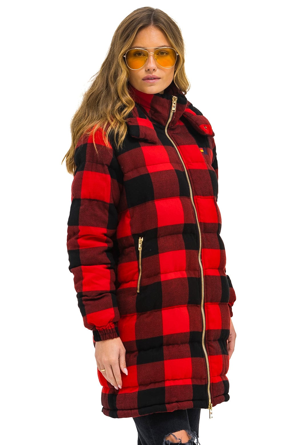 PLAID UNISEX LONG TREKKER JACKET - BUFFALO PLAID - Image 3