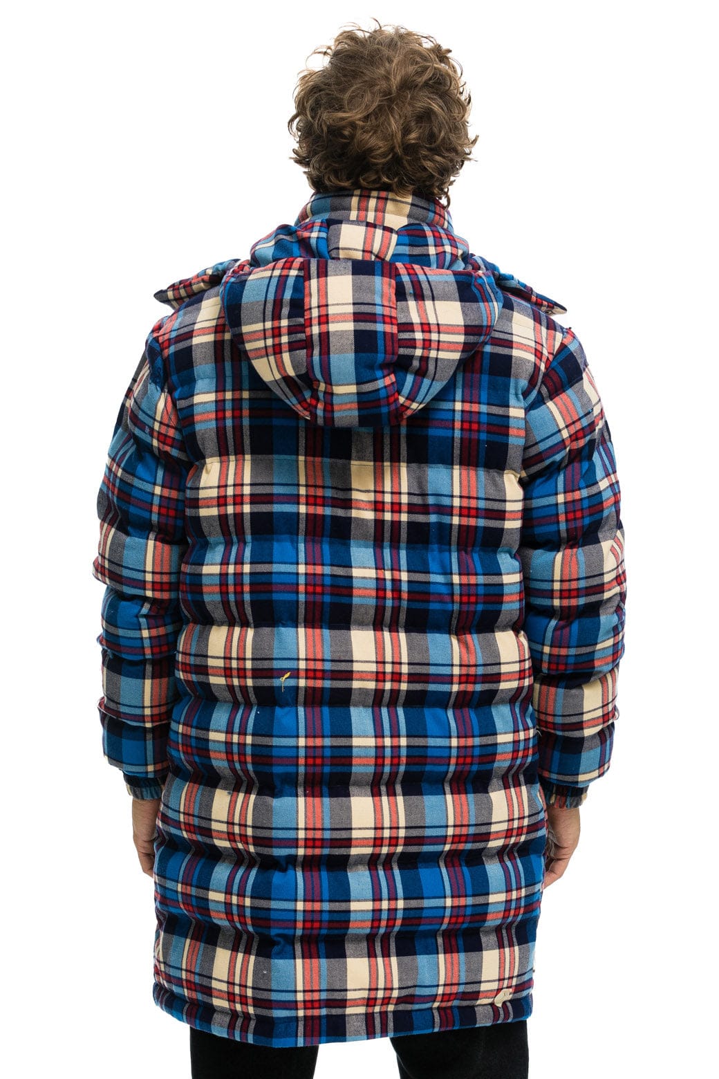 PLAID UNISEX LONG TREKKER JACKET - PATRIOT PLAID - Image 6