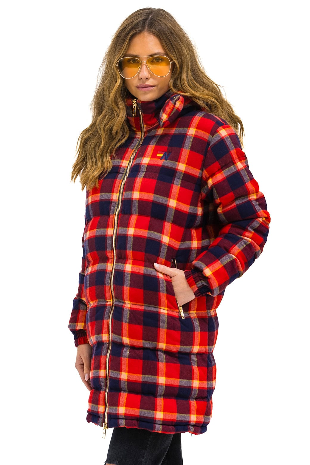 PLAID UNISEX LONG TREKKER JACKET - RUGBY PLAID - Image 3