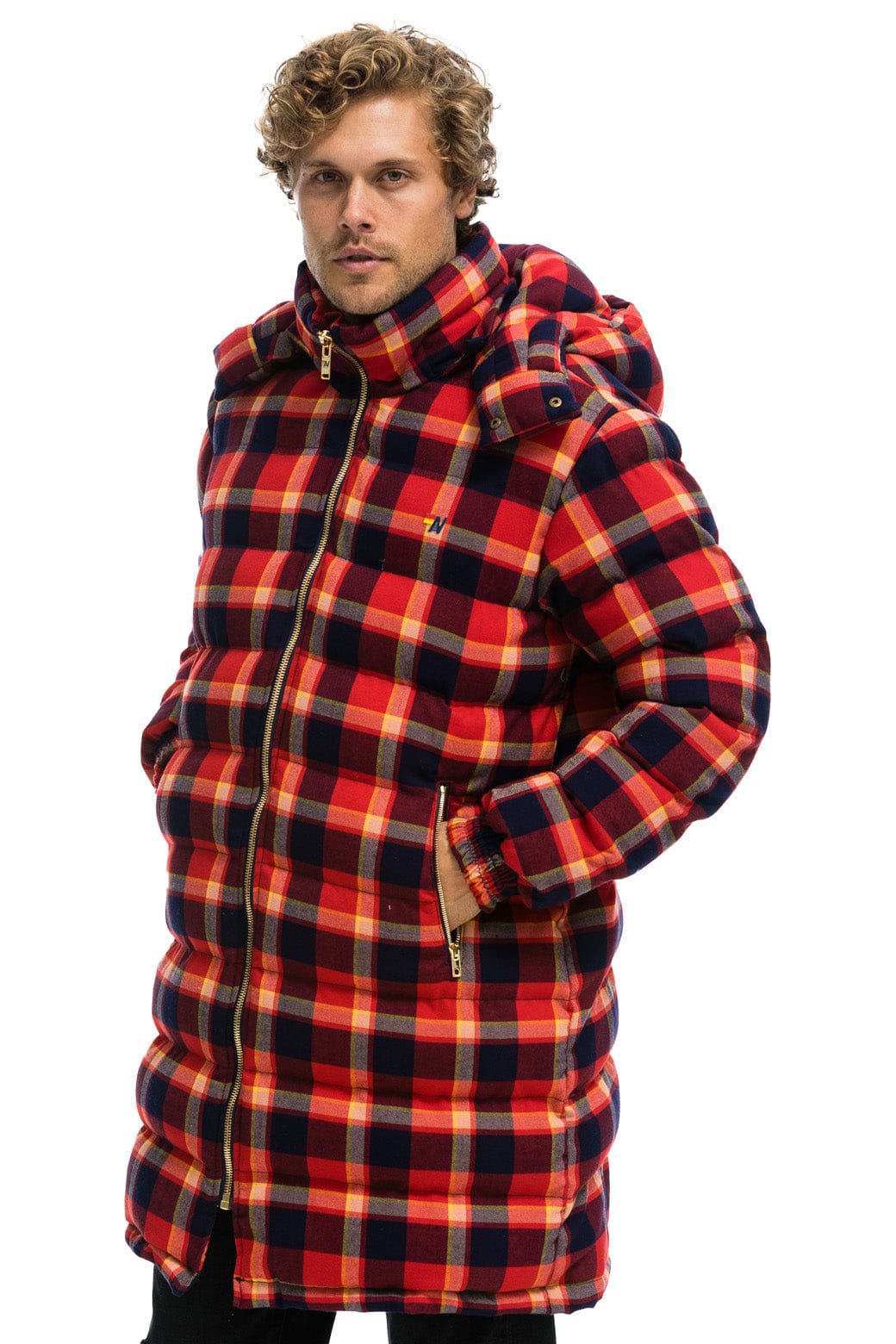 PLAID UNISEX LONG TREKKER JACKET - RUGBY PLAID - Image 4