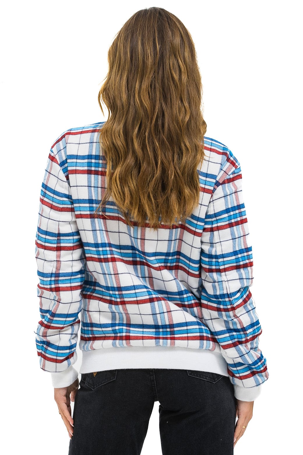 PLAID UNISEX VARSITY JACKET - MONTAUK PLAID - Image 5
