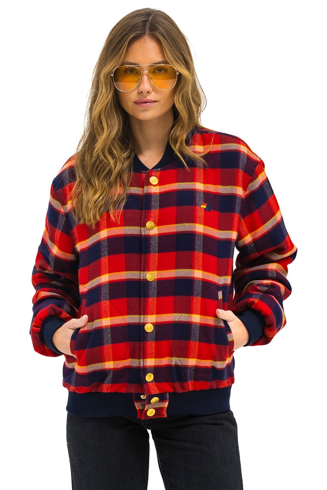 PLAID UNISEX VARSITY JACKET - RUGBY PLAID - Image 9