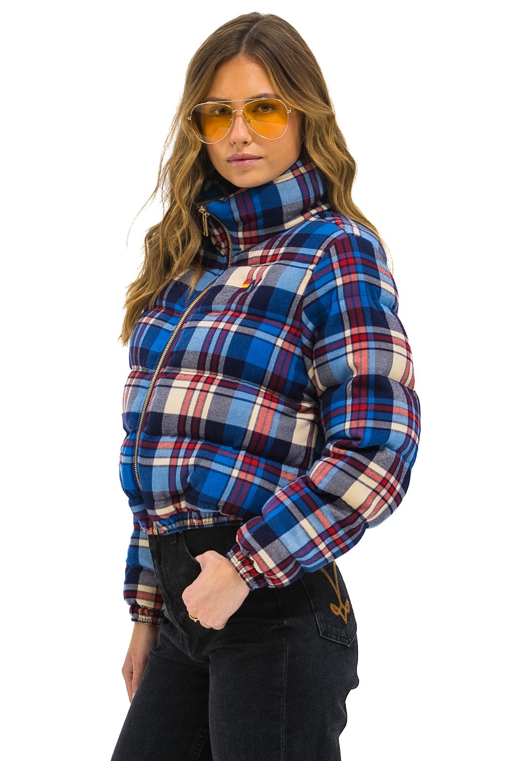 APRES PLAID PUFFER JACKET - PATRIOT PLAID - Image 4