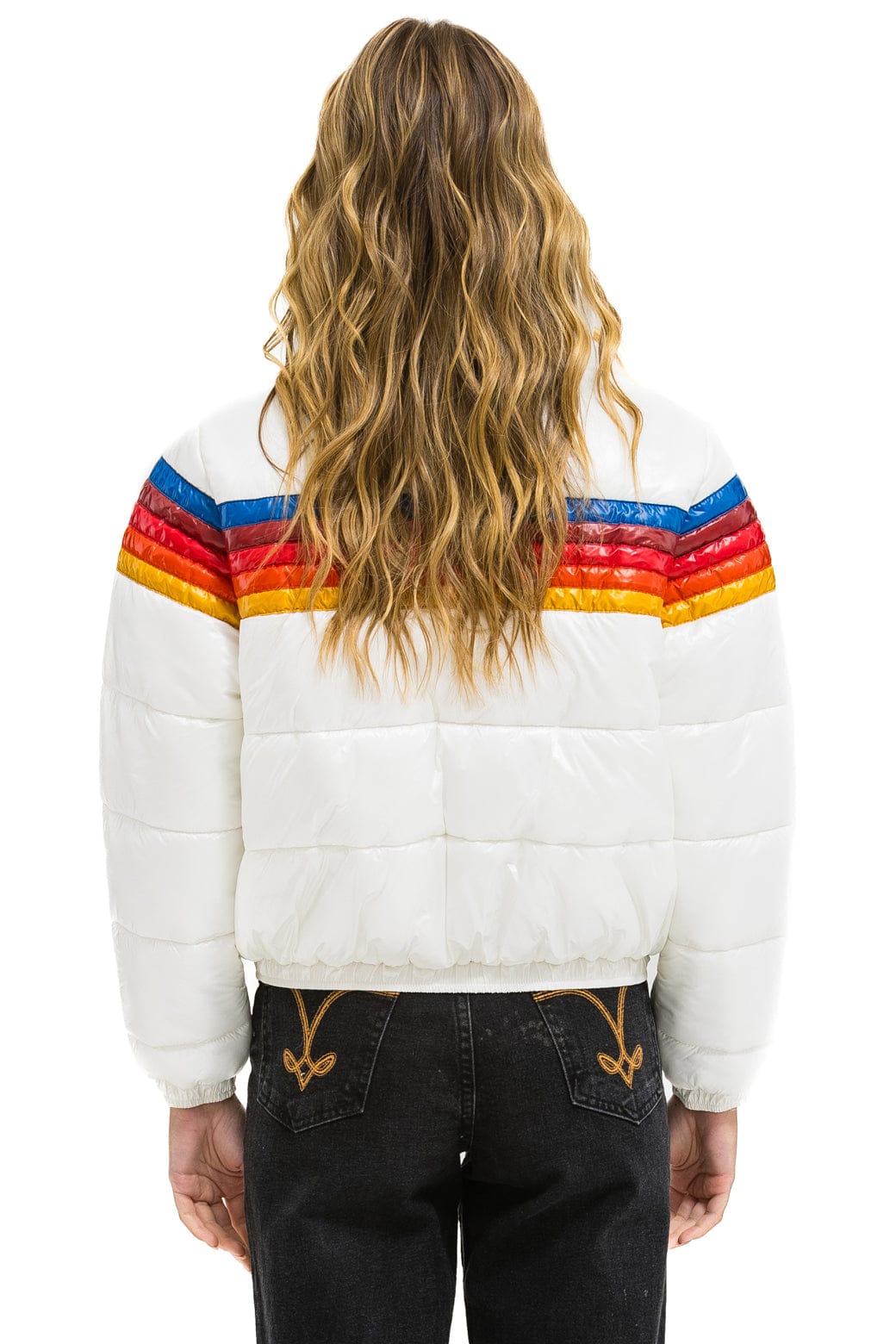 5 STRIPE APRES JACKET - GLOSSY WHITE - Image 5