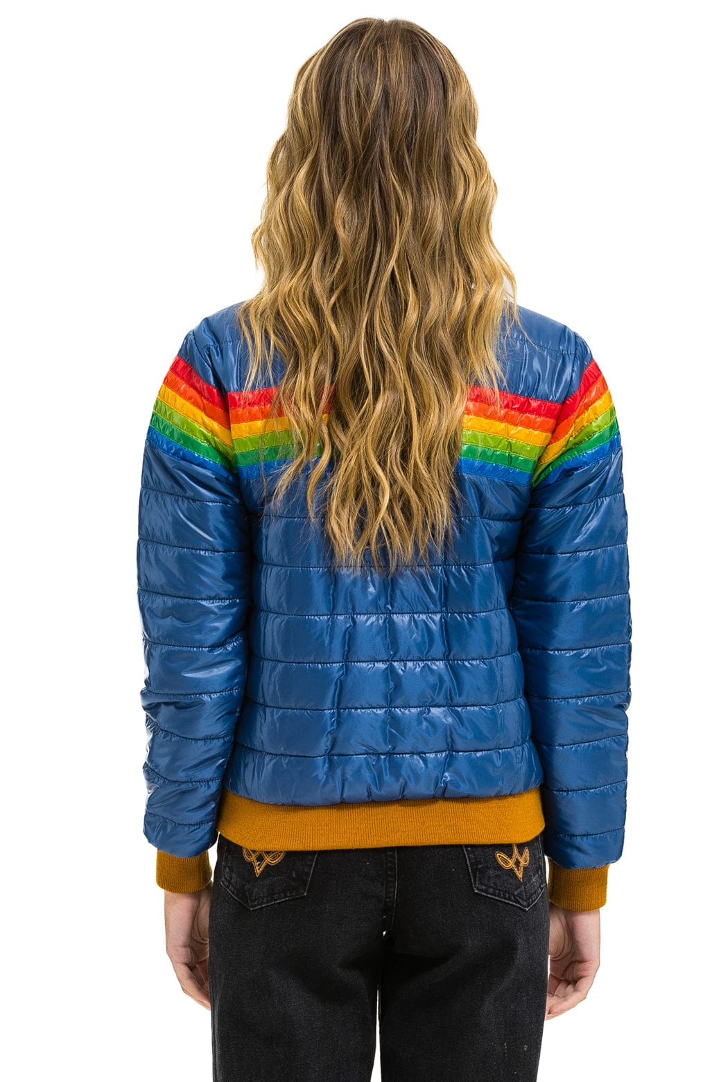 6 STRIPE JACKET - GLOSSY DEEP BLUE - Image 6
