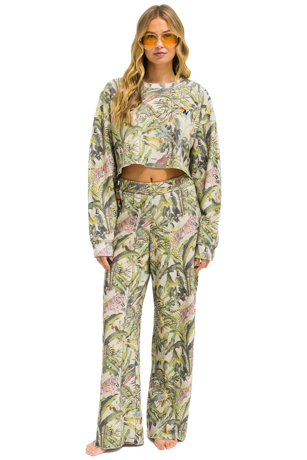 JUNGLE WIDE LEG POCKET SWEATPANTS - SAND - Image 5