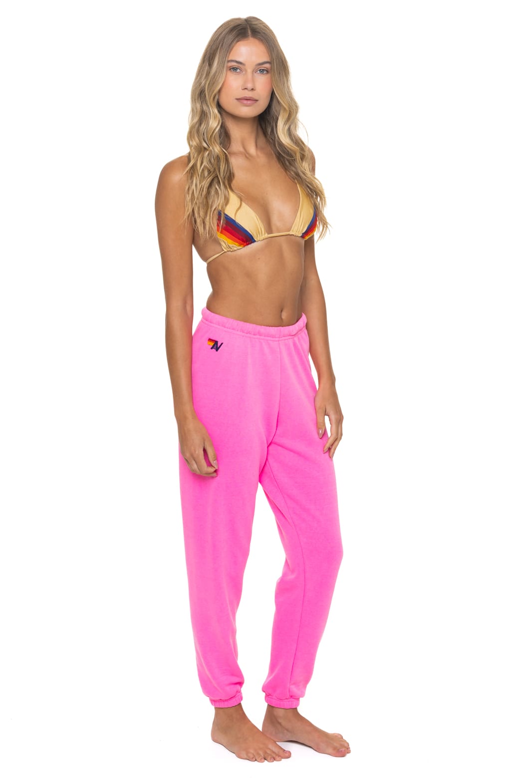 BOLT STITCH SWEATPANTS - NEON PINK // NEON PURPLE - Image 4