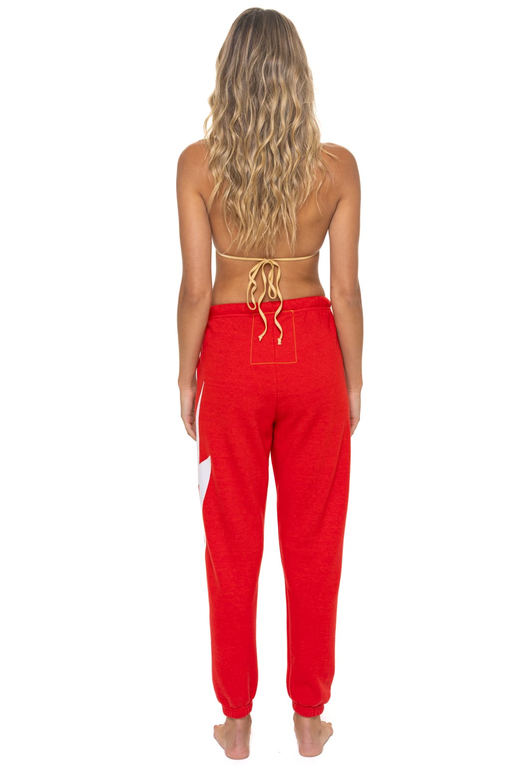 BOLT STITCH SWEATPANTS - RED // WHITE - Image 3