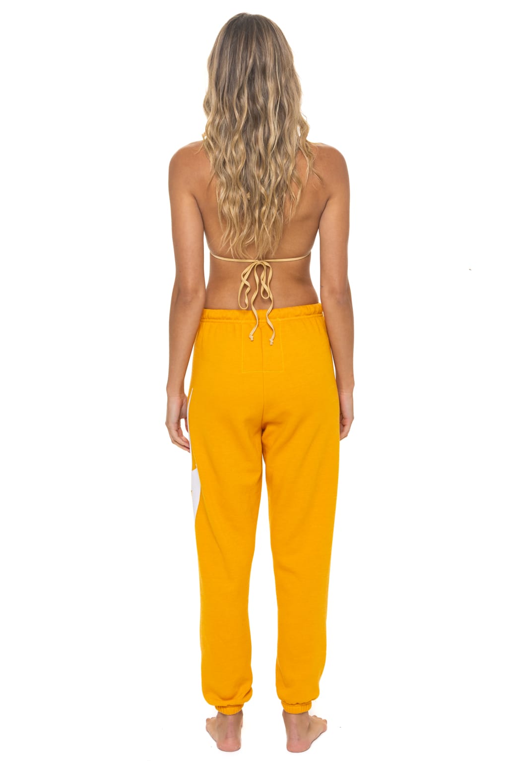 BOLT STITCH SWEATPANTS - VINTAGE GOLD // WHITE - Image 4