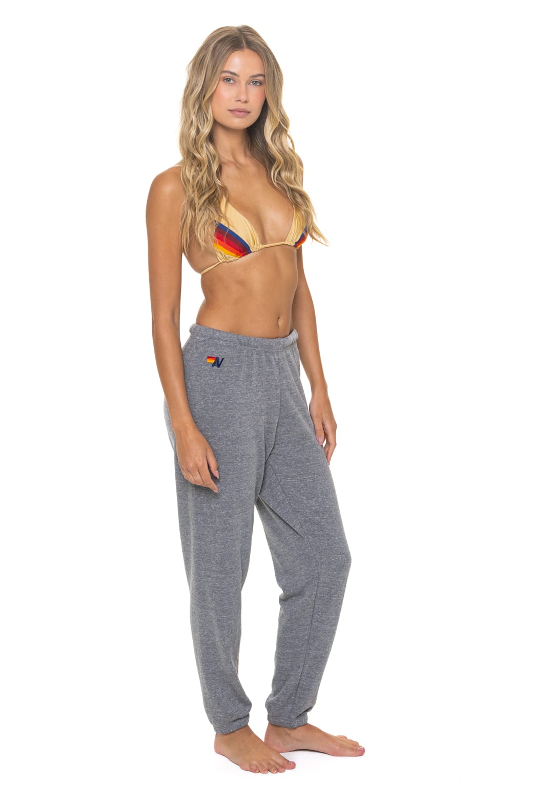 BOLT FADE SWEATPANTS - HEATHER GREY // PINK // PURPLE - Image 4