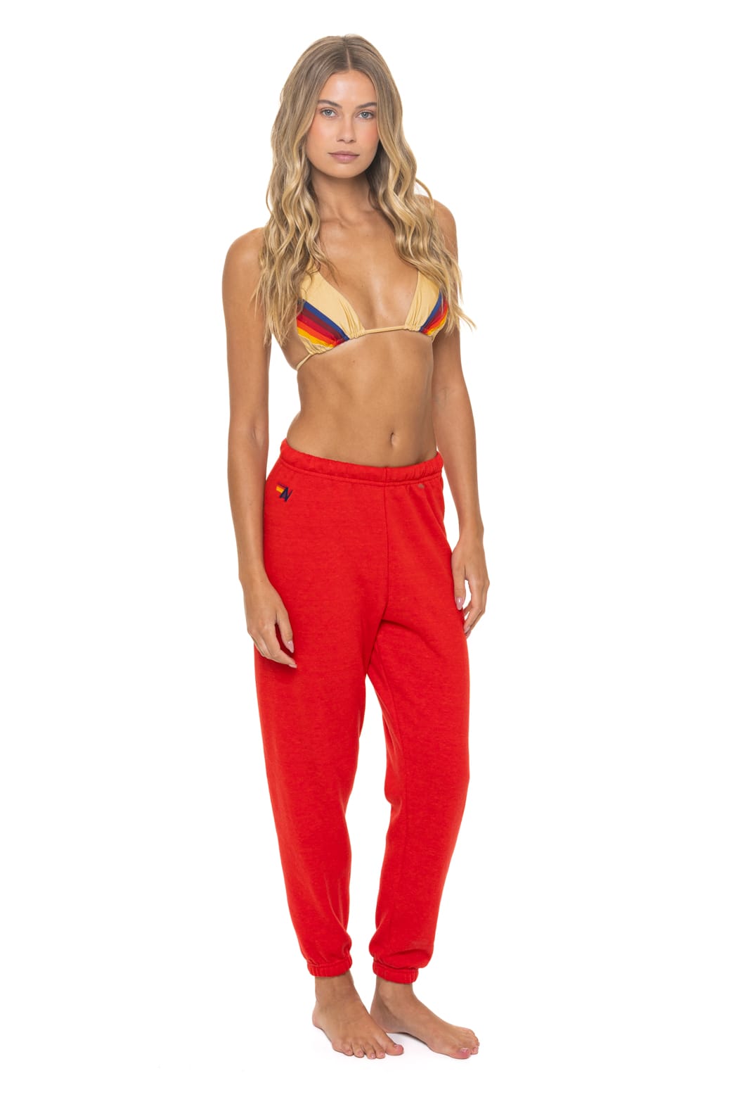 BOLT FADE SWEATPANTS - RED // RED // YELLOW - Image 4