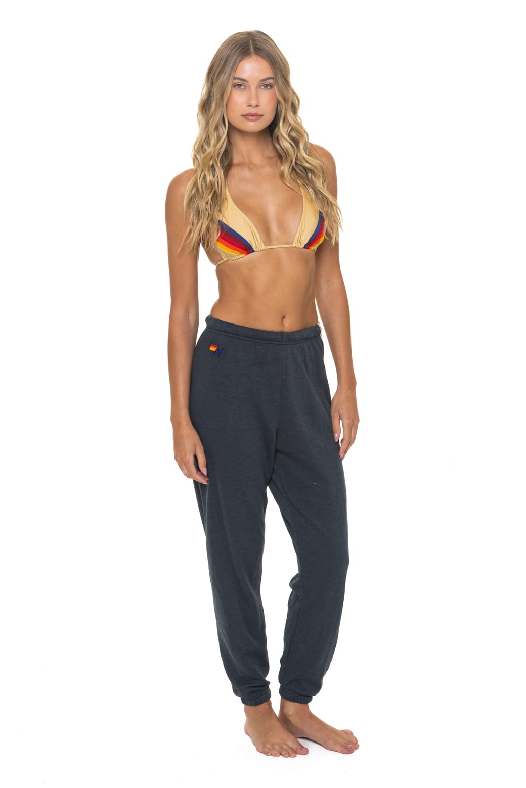 5 STRIPE SWEATPANTS - CHARCOAL // GREY - Image 3