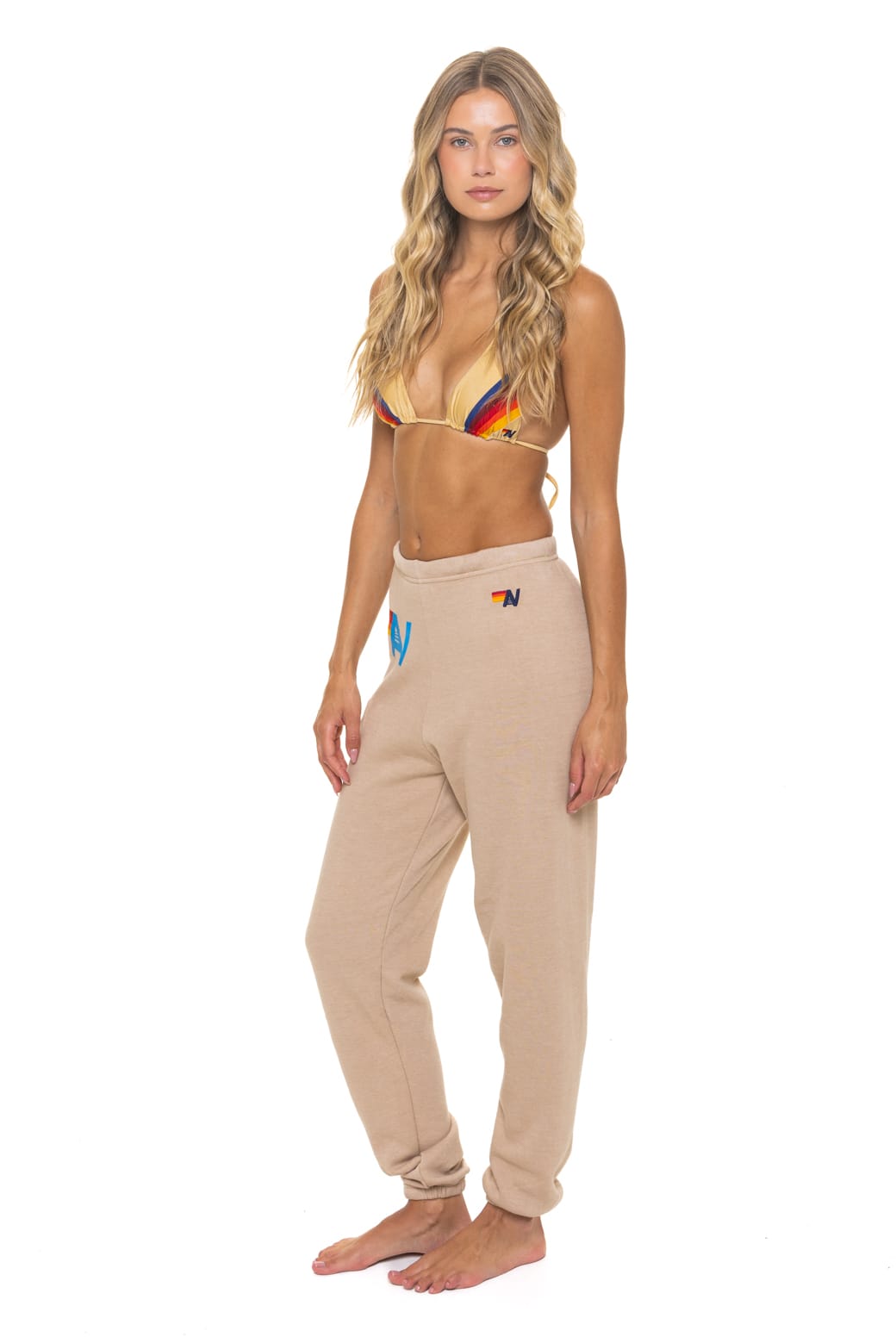 LOGO SWEATPANTS - SAND - Image 4