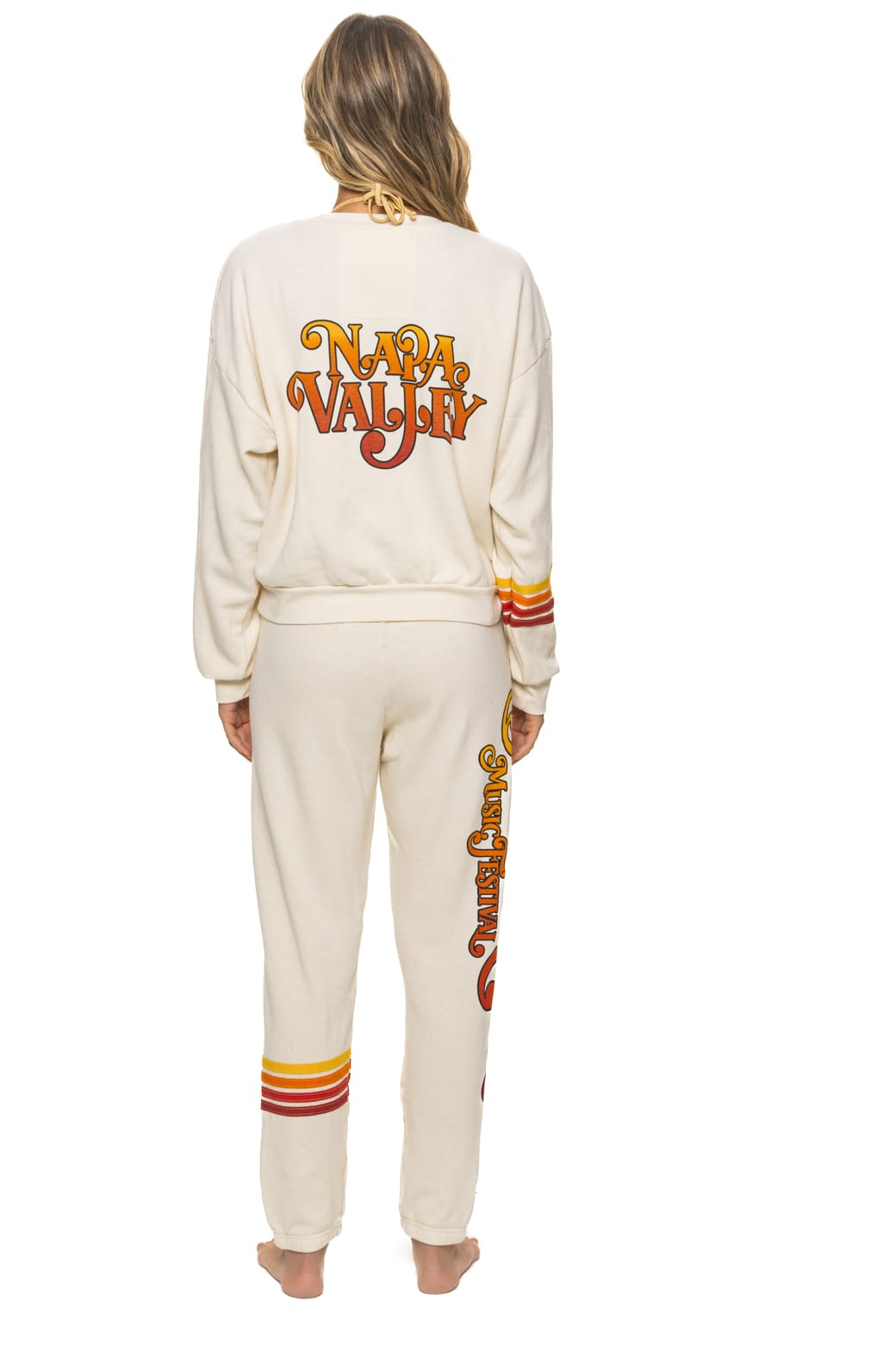 BOTTLEROCK 2026 RUGBY STITCH SWEATPANTS - VINTAGE WHITE - Image 4