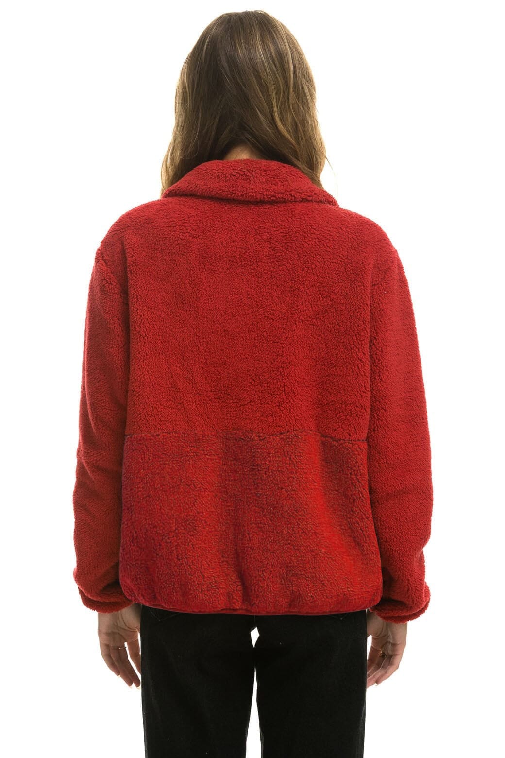 TEDDY UNISEX HALF ZIP JACKET - CHERRY - Image 3