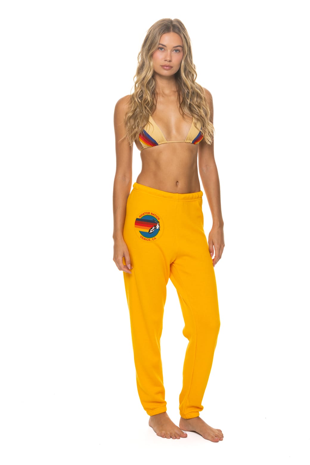 AVIATOR NATION SWEATPANTS - GOLD - Image 3