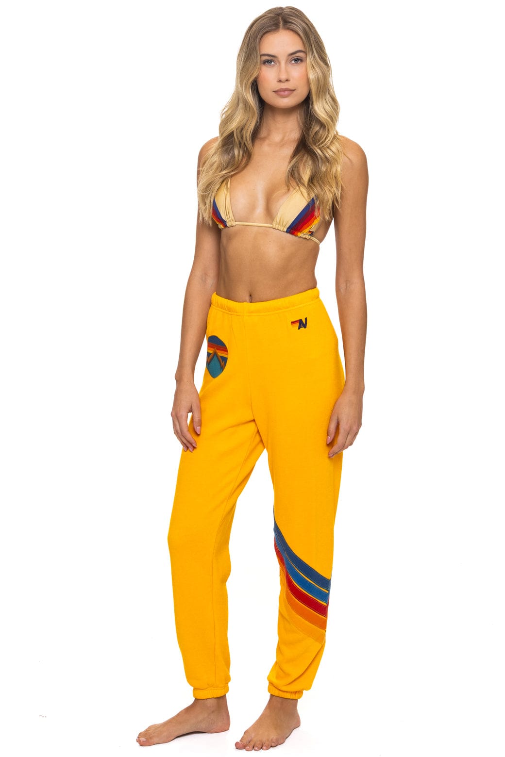ALL SEASONS CIRCLE CHEVRON SWEATPANTS - GOLD - Image 5