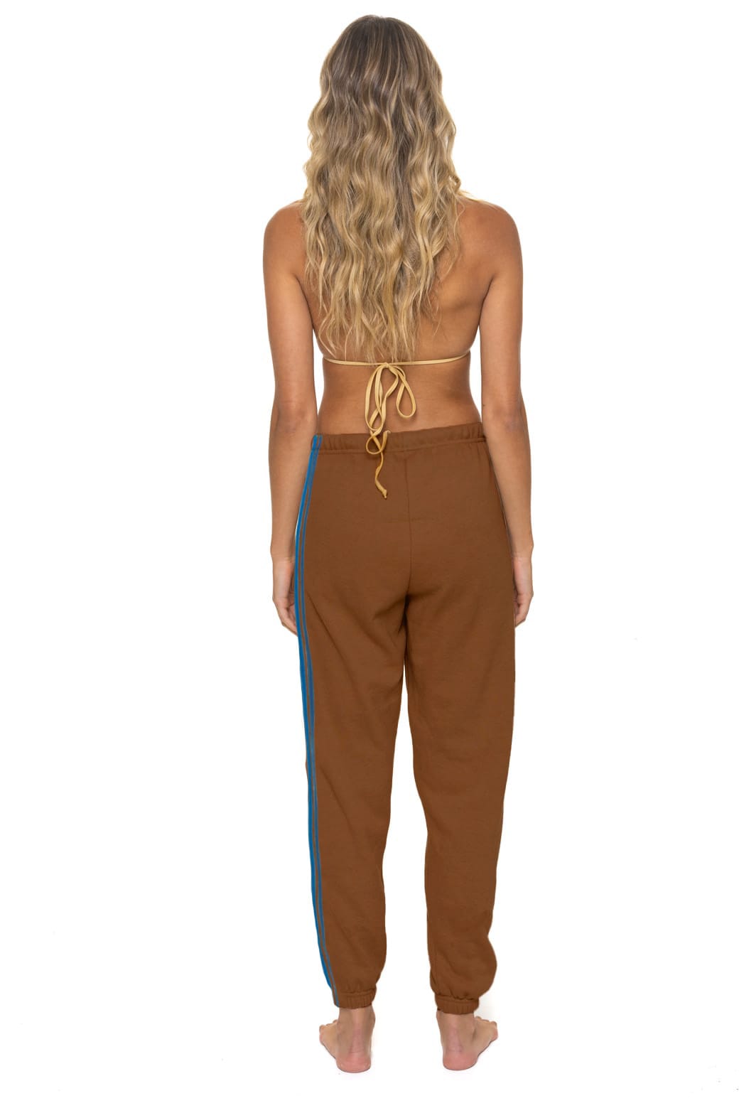 5 STRIPE SWEATPANTS - CINNAMON - Image 3