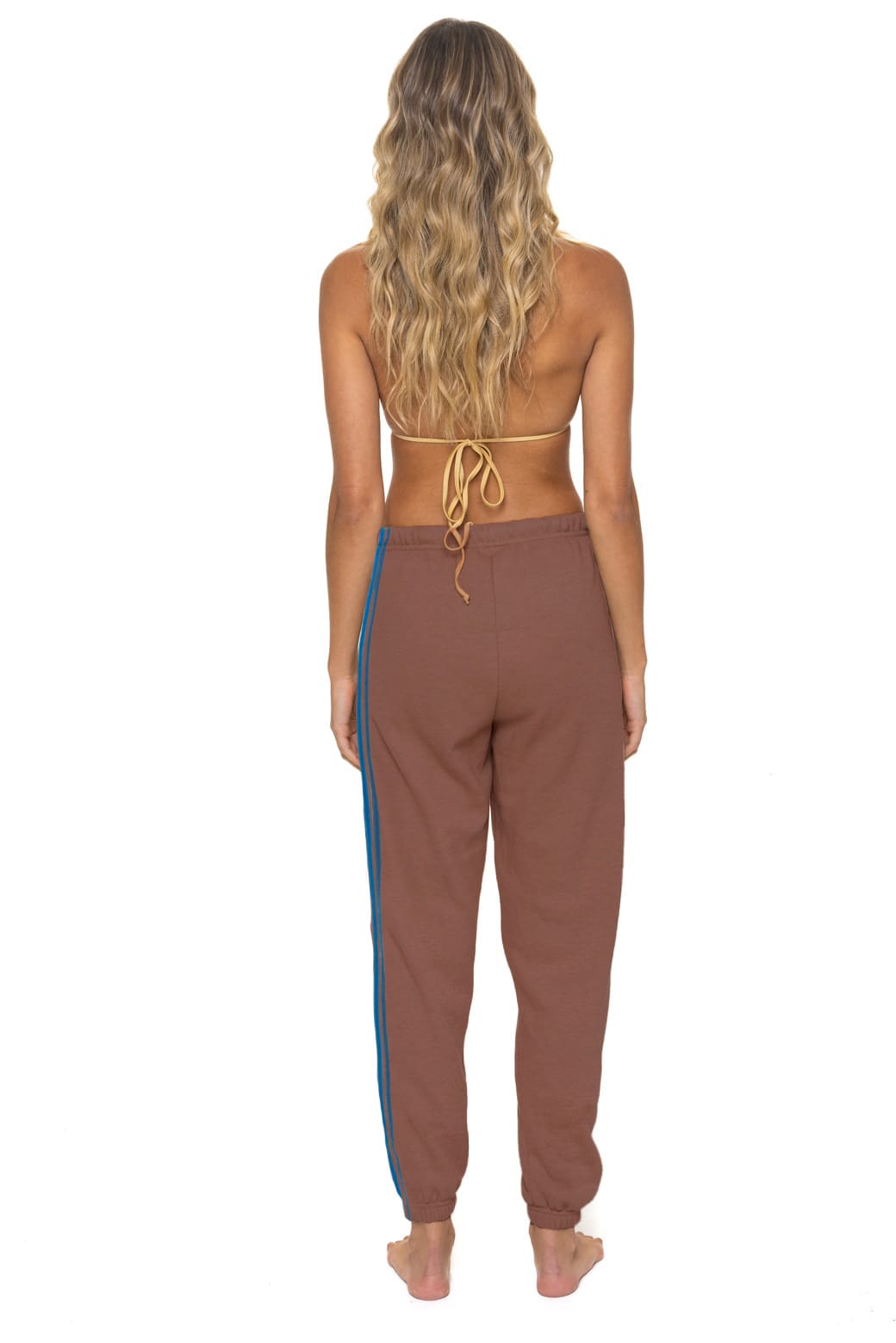 5 STRIPE SWEATPANTS - MOCHA - Image 3