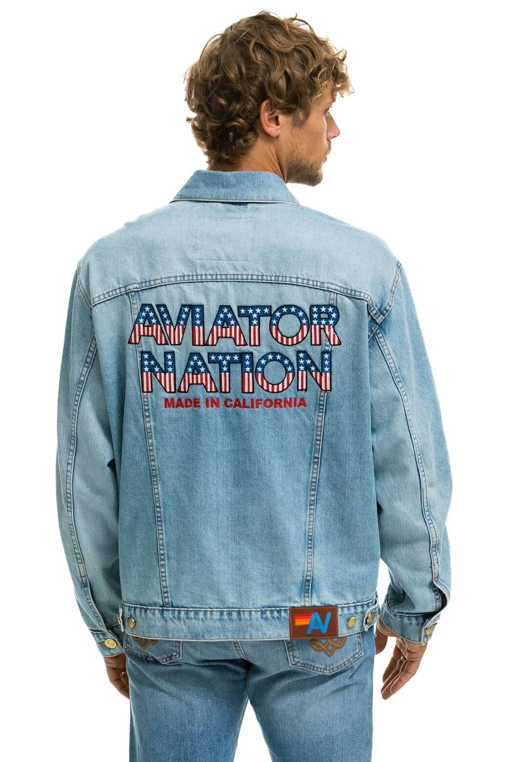 AVIATOR NATION OVERSIZED CONCERT DENIM JACKET - SUPER LIGHT - Image 3
