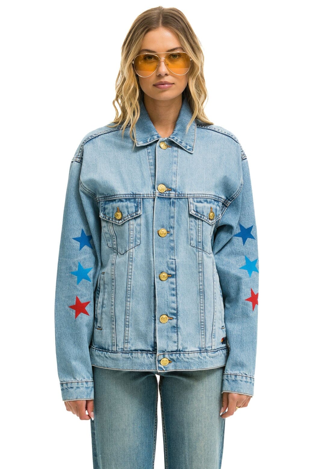 AVIATOR NATION OVERSIZED CONCERT DENIM JACKET - SUPER LIGHT - Image 12
