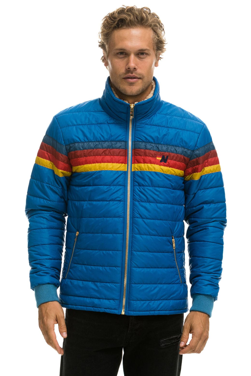 4 STRIPE JACKET - SNORKEL BLUE - Image 4