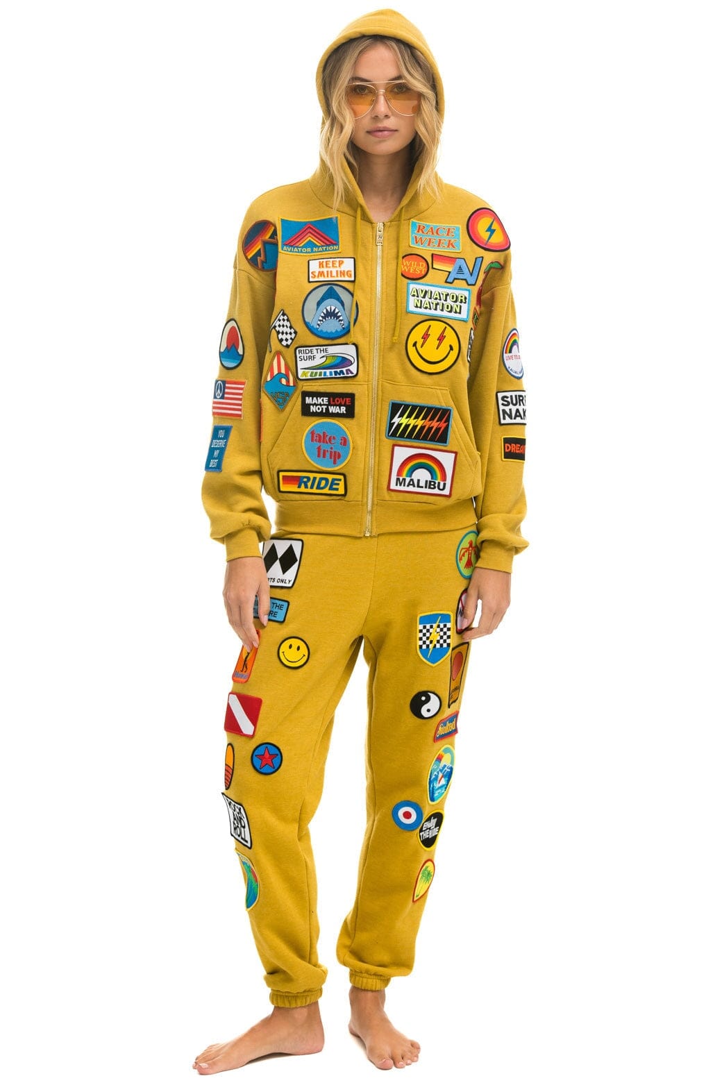 VINTAGE PATCH SWEATPANTS - KHAKI - Image 6