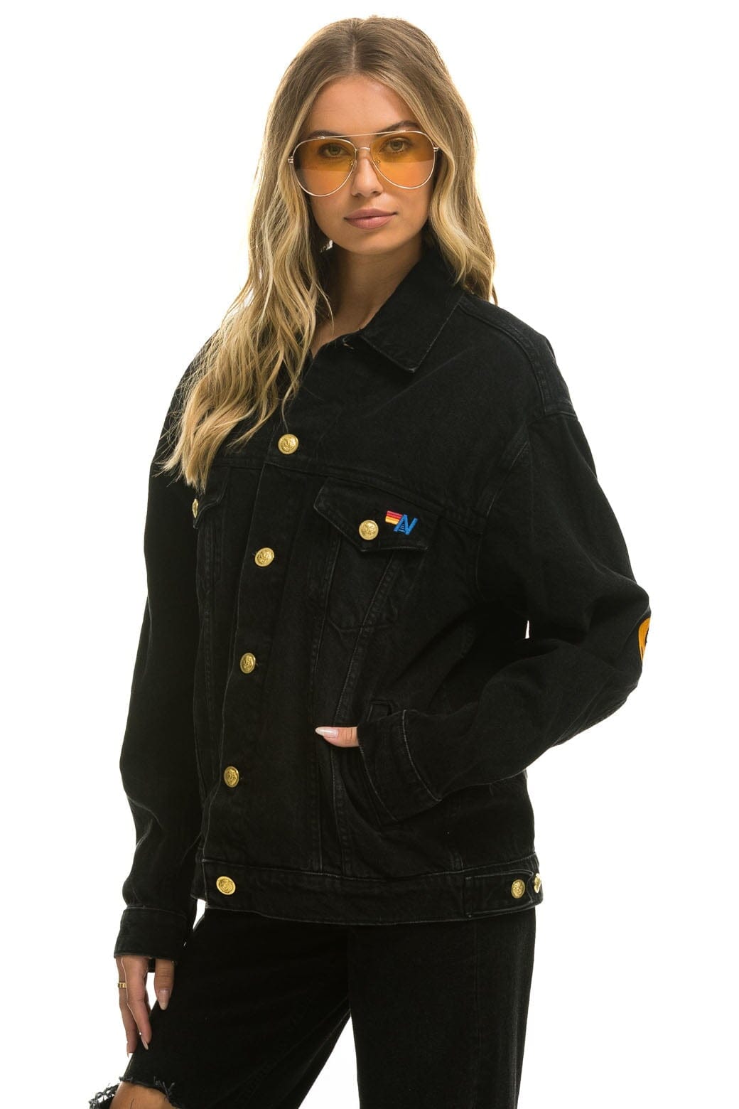 KEEP SMILING OVERSIZED CONCERT DENIM JACKET - VINTAGE BLACK - Image 7