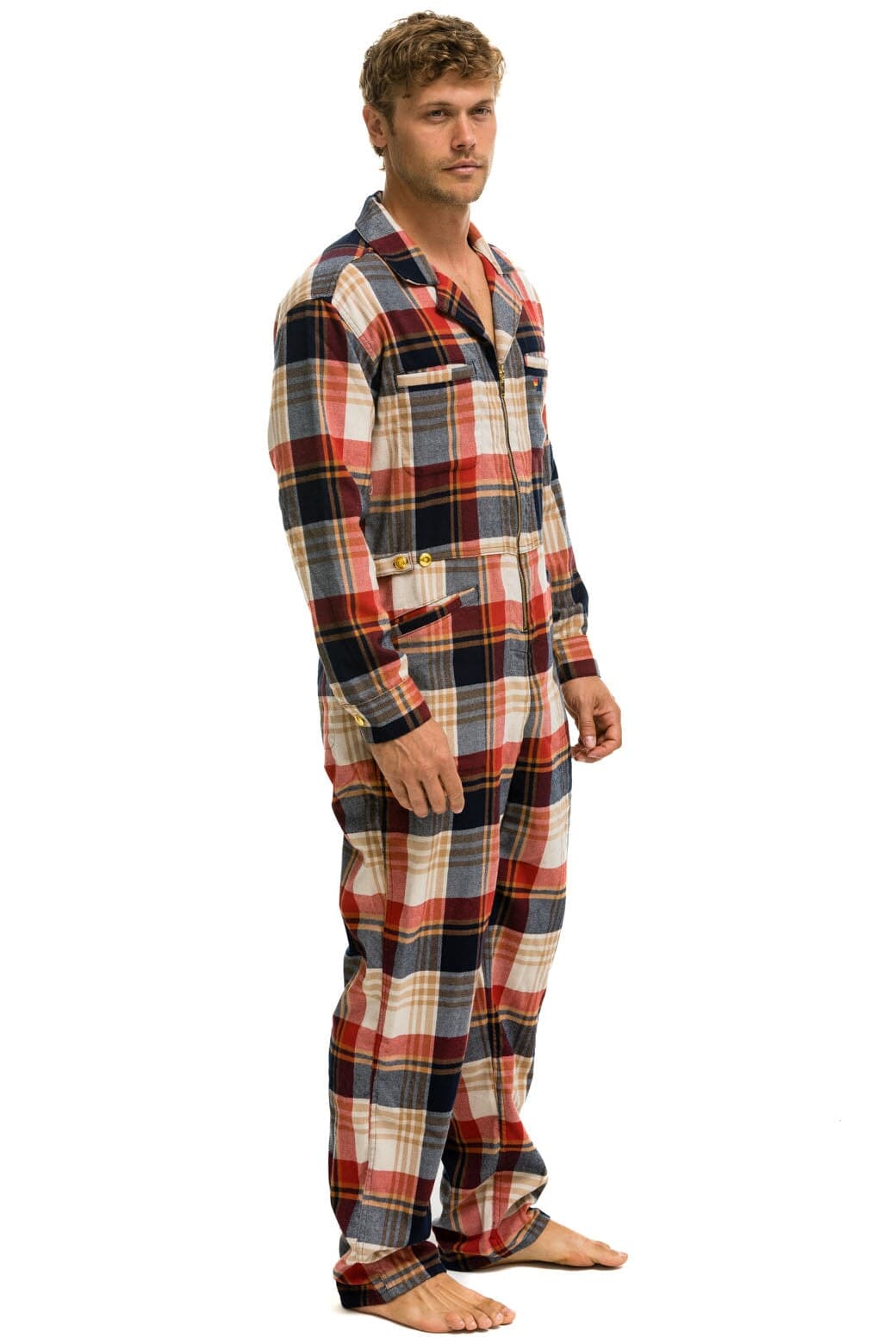 UNISEX PLAID FLIGHT SUIT - COWBOY PLAID - Image 4