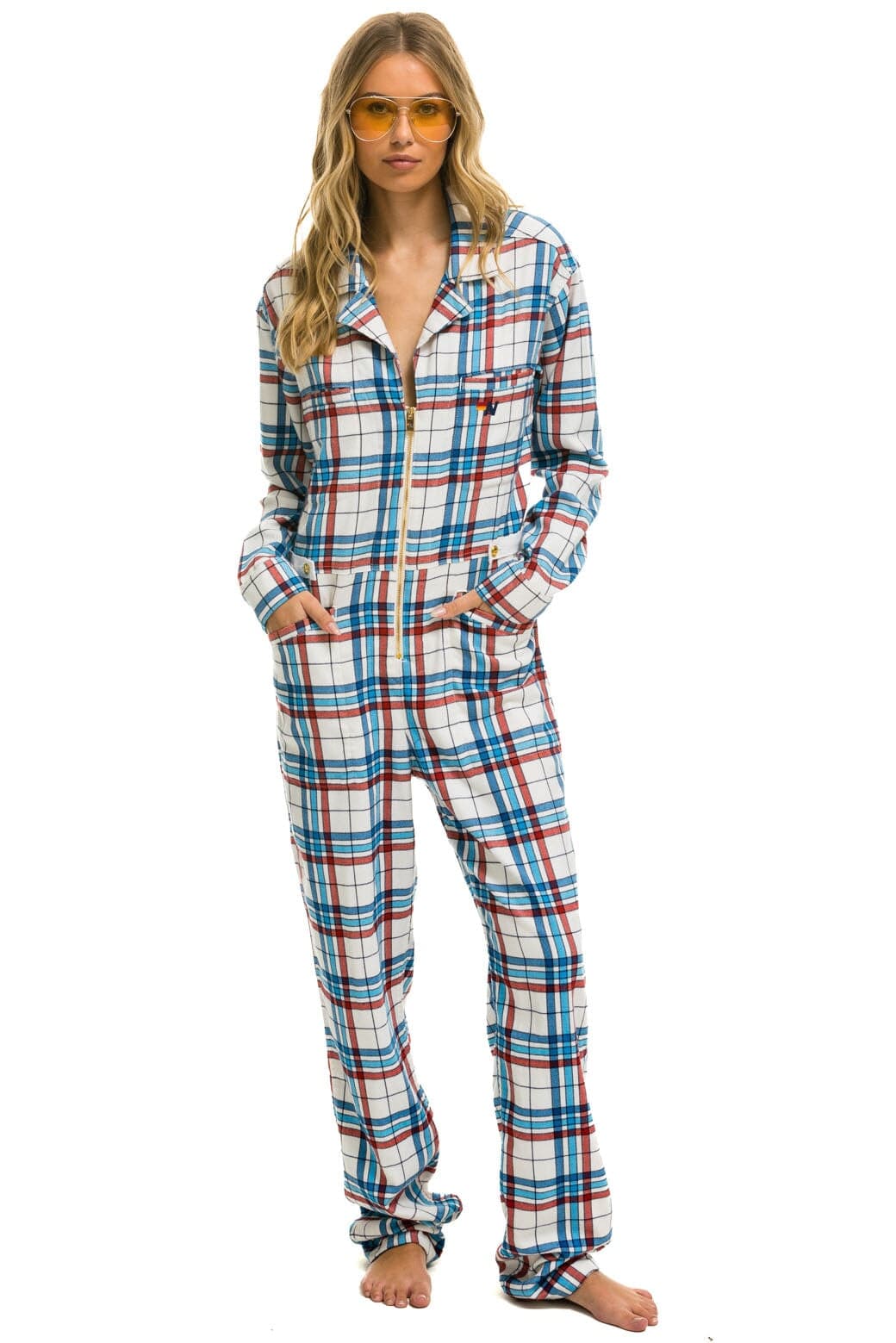 UNISEX PLAID FLIGHT SUIT - MONTAUK PLAID - Image 3
