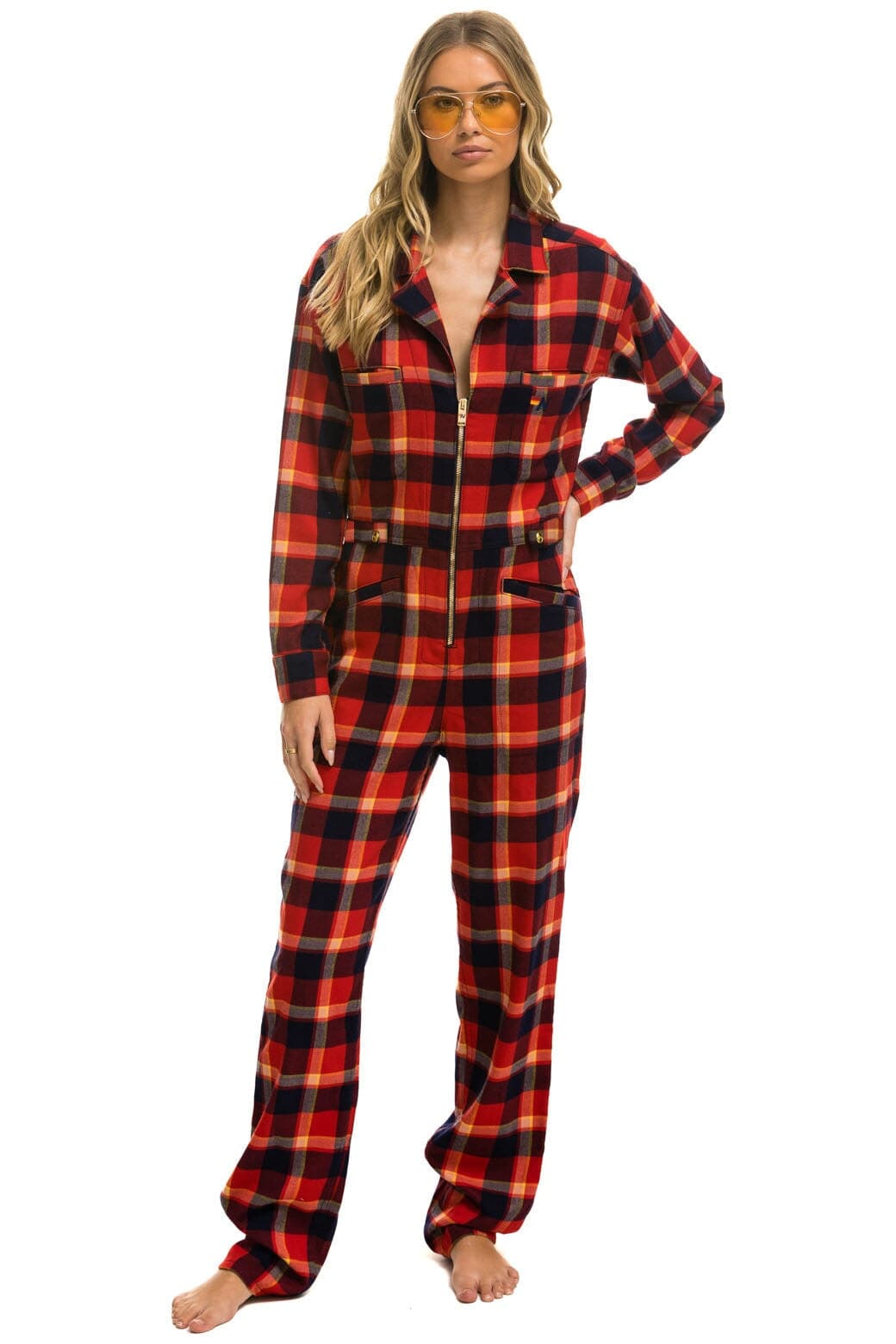 UNISEX PLAID FLIGHT SUIT - RUGBY PLAID - Image 5